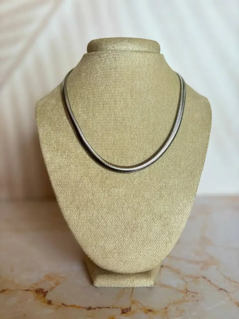 Collar Snake Silver texturizado 