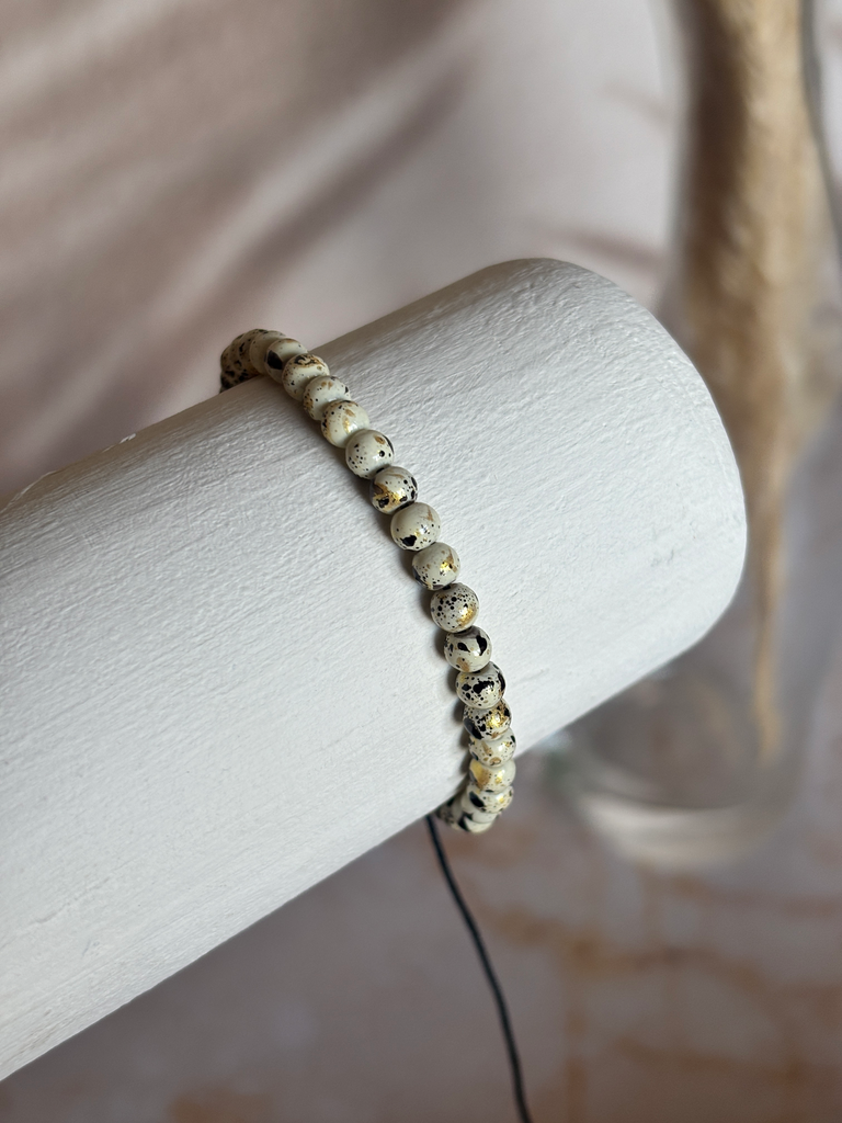Pulsera Jaspe Dalmata 4mm