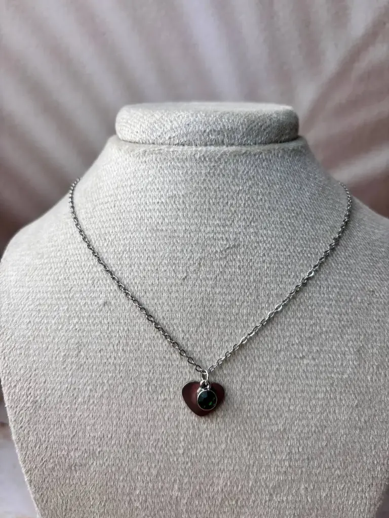 Collar corazon medalla Silver