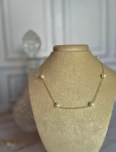 [CA-000206] Collar Gold Pearl		
