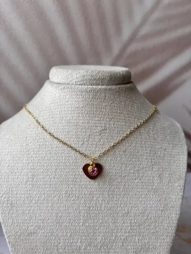 [CA-000627] Collar Corazon medalla Gold