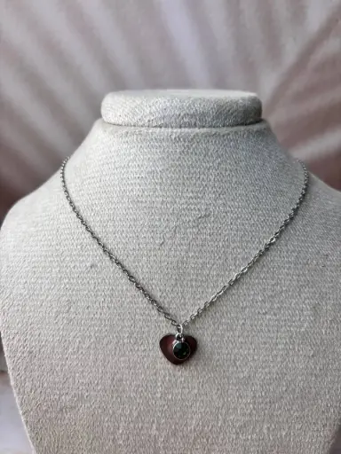 [CA-000629] Collar corazon medalla Silver